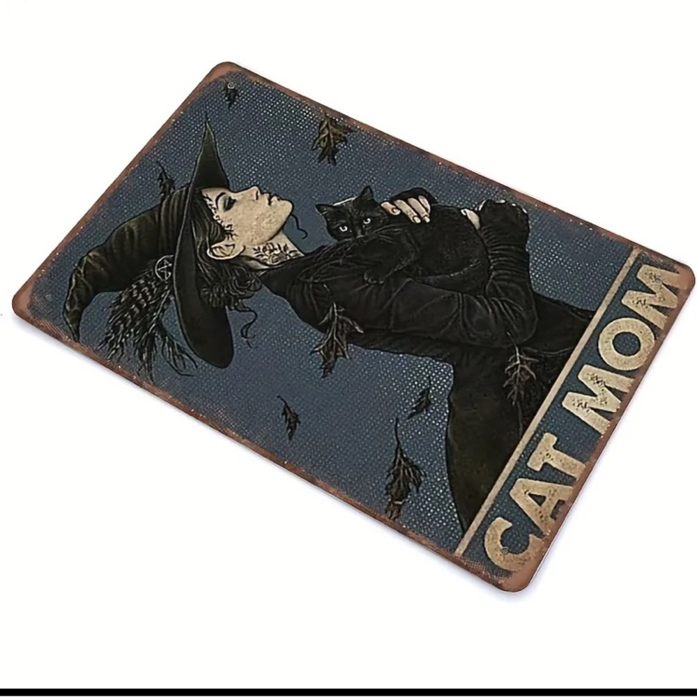 NWOT CAT MOM BLACK CAT TIN SIGN - Picture 3 of 7